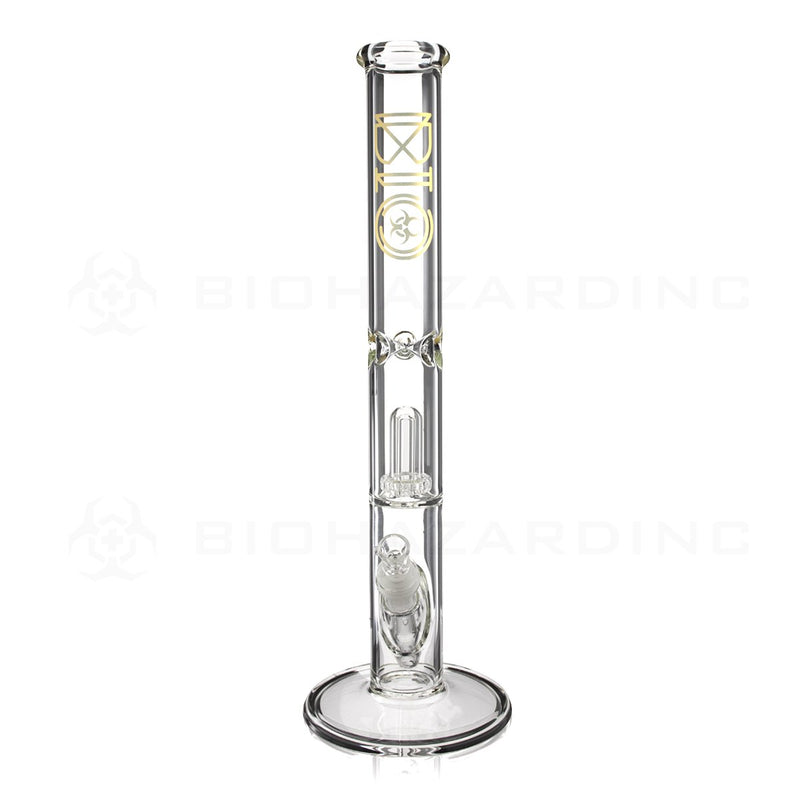 BIO Glass | 18" 50mm x 5mm Showerhead Perc Straight Water Pipe | Gold