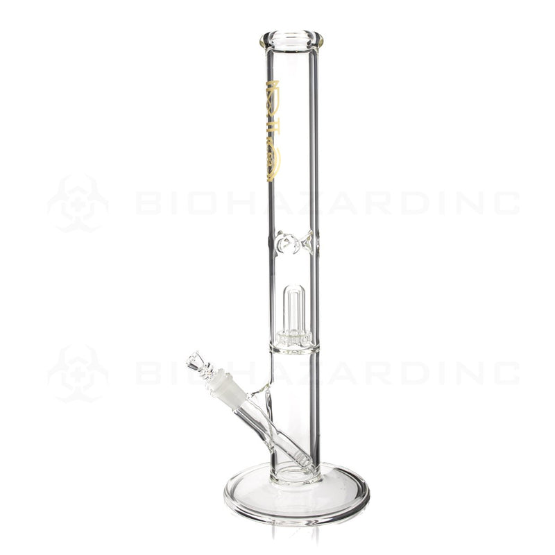 BIO Glass | 18" 50mm x 5mm Showerhead Perc Straight Water Pipe | Gold