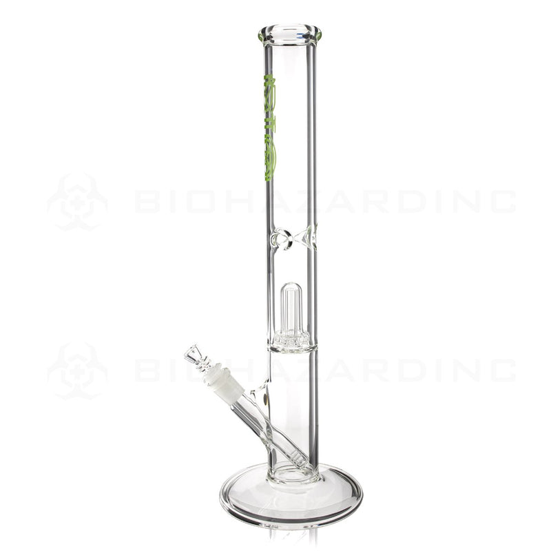 BIO Glass | 18" 50mm x 5mm Showerhead Perc Straight Water Pipe | Green