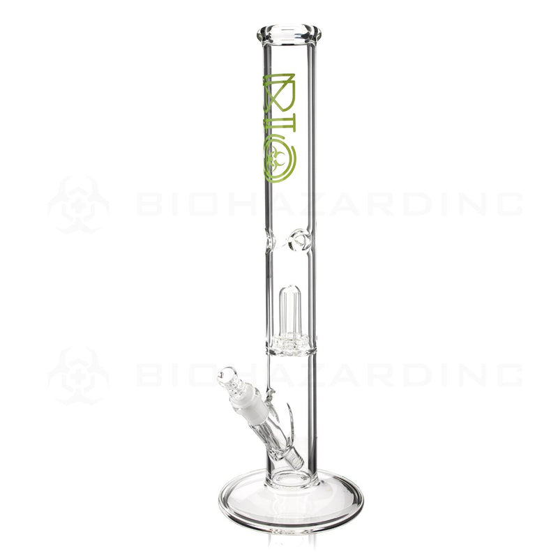 BIO Glass | 18" 50mm x 5mm Showerhead Perc Straight Water Pipe | Green