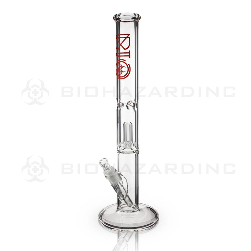 BIO Glass | 18" 50mm x 5mm Showerhead Perc Straight Water Pipe | Red