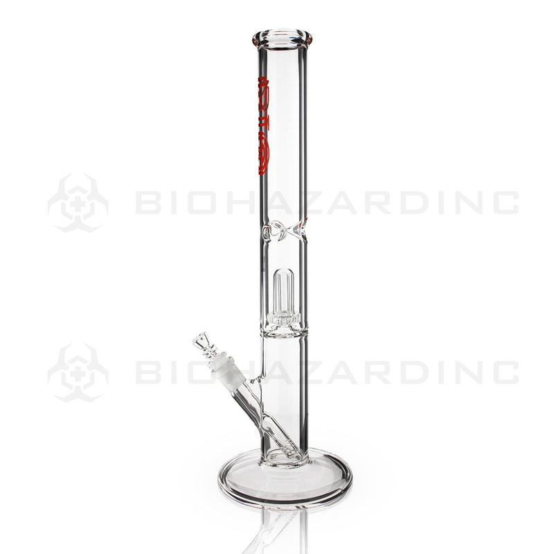 BIO Glass | 18" 50mm x 5mm Showerhead Perc Straight Water Pipe | Red