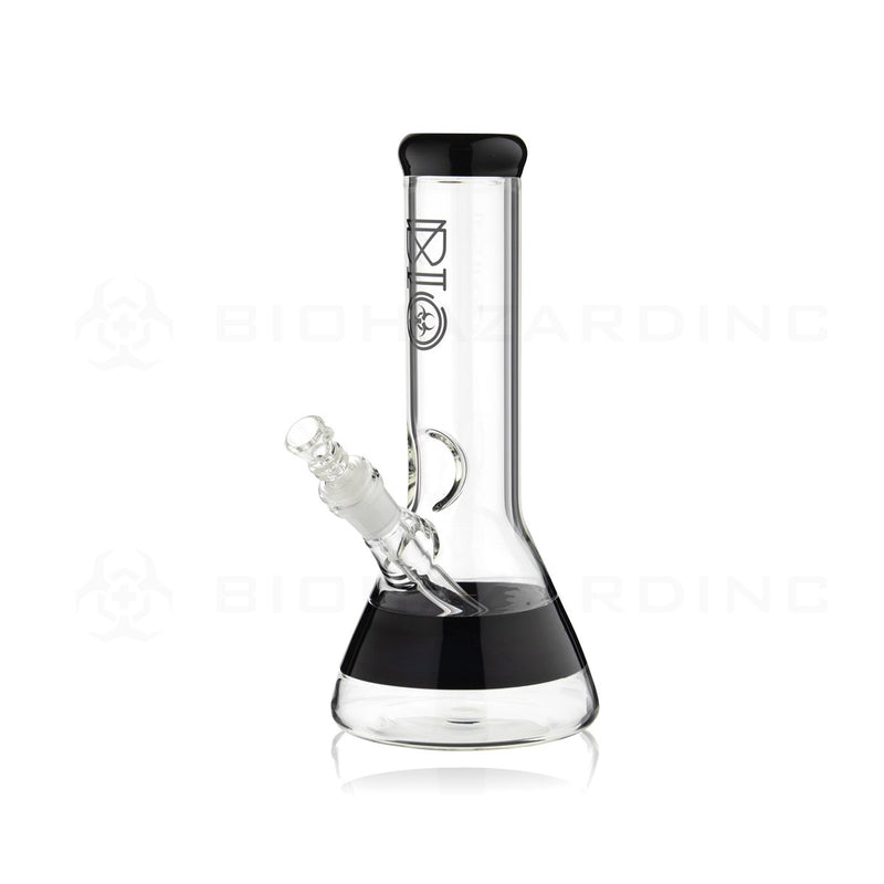 BIO Glass | 10" 50mm x 5mm Stripe Beaker Water Pipe | Black