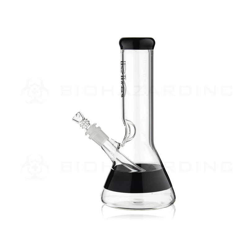 BIO Glass | 10" 50mm x 5mm Stripe Beaker Water Pipe | Black