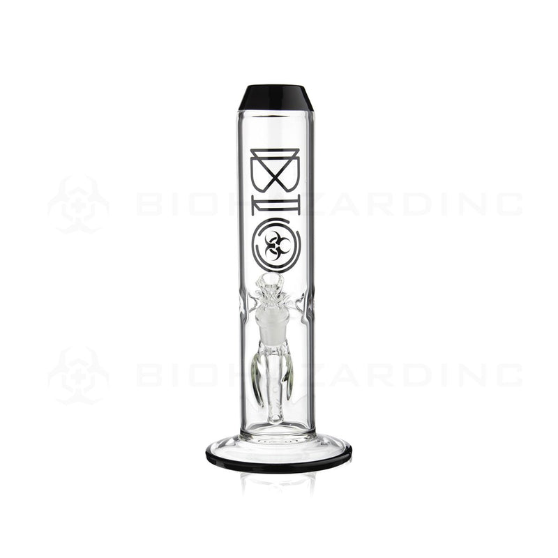 BIO Glass | 12" 65mm x 5mm Wide Chamber Straight Water Pipe | Black