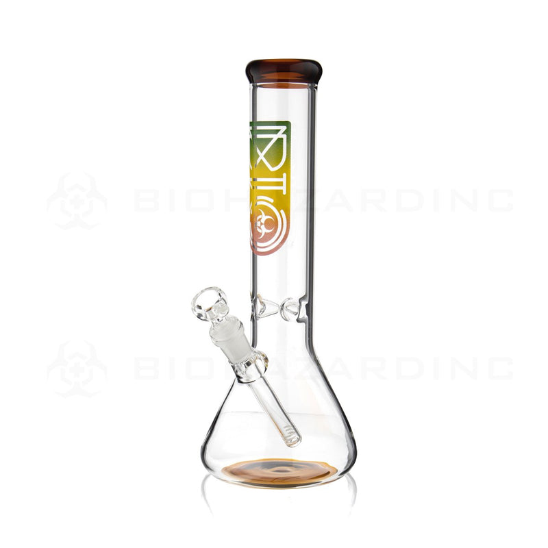 BIO Glass | 12" 50mm x 5mm Classic Beaker Water Pipe | Amber Trim