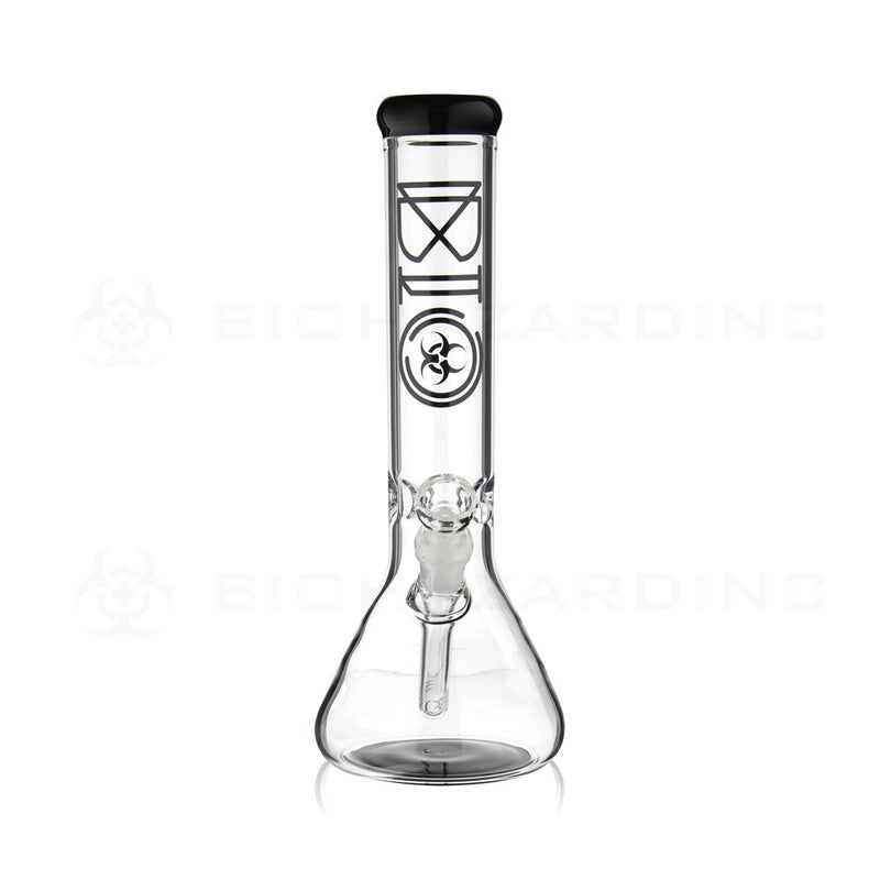 BIO Glass | 12" 50mm x 5mm Classic Beaker Water Pipe | Black Trim