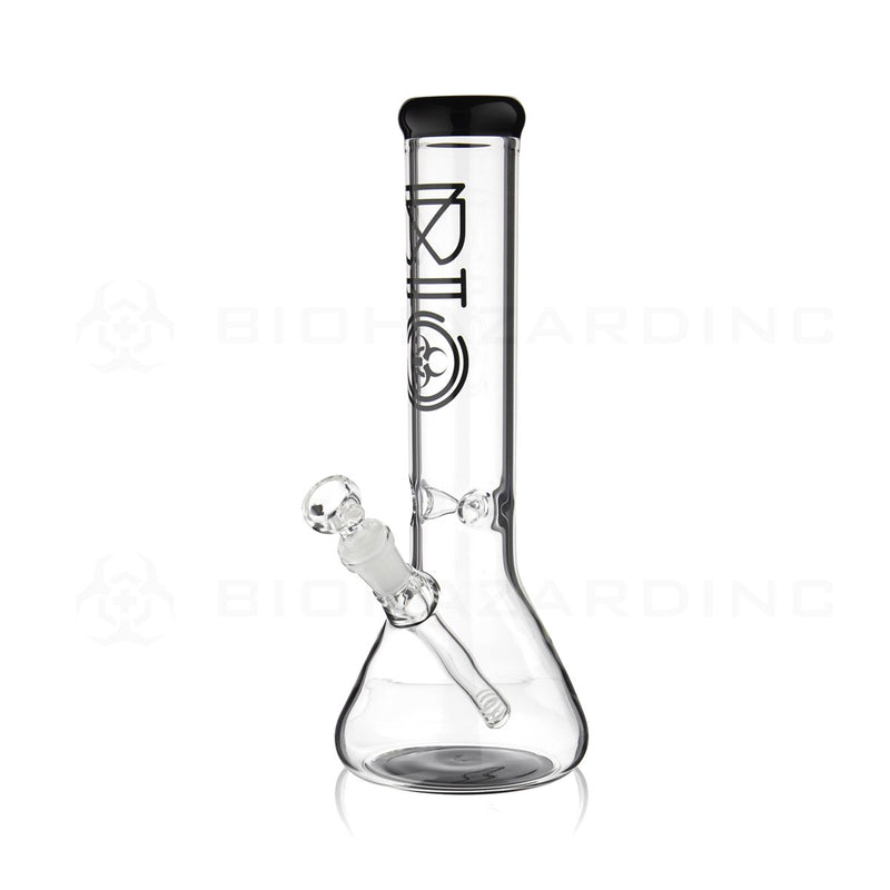 BIO Glass | 12" 50mm x 5mm Classic Beaker Water Pipe | Black Trim