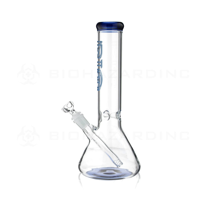 BIO Glass | 12" 50mm x 5mm Classic Beaker Water Pipe |  Blue Trim