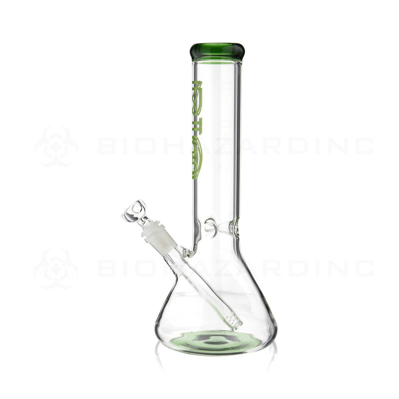 BIO Glass | 12" 50mm x 5mm Classic Beaker Water Pipe | Green Trim