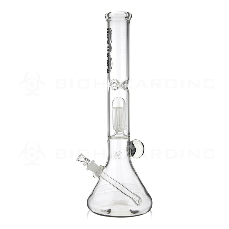 BIO Glass Flower Marble | 18" 50mm x 5mm 8 Arm Tree Perc Beaker Water Pipe | Black