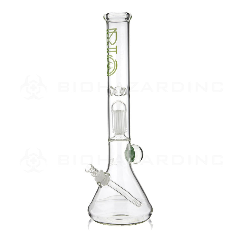 BIO Glass Flower Marble | 18" 50mm x 5mm 8 Arm Tree Perc Beaker Water Pipe | Green