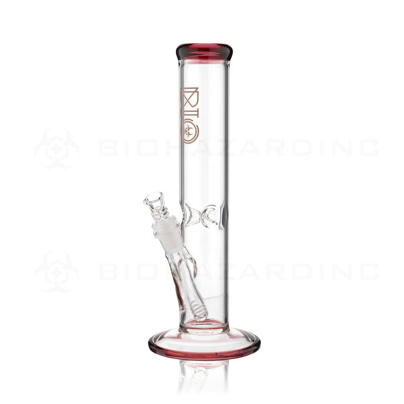 BIO Glass | 12" 50mm x 5mm Classic Straight Waterpipe | Amber Trim