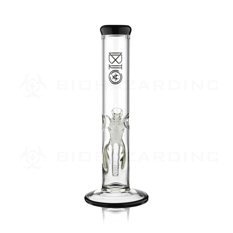 BIO Glass | 12" 50mm x 5mm Classic Straight Waterpipe | Black Trim