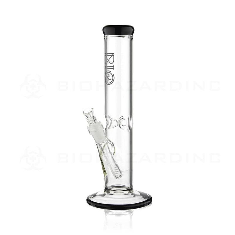 BIO Glass | 12" 50mm x 5mm Classic Straight Waterpipe | Black Trim