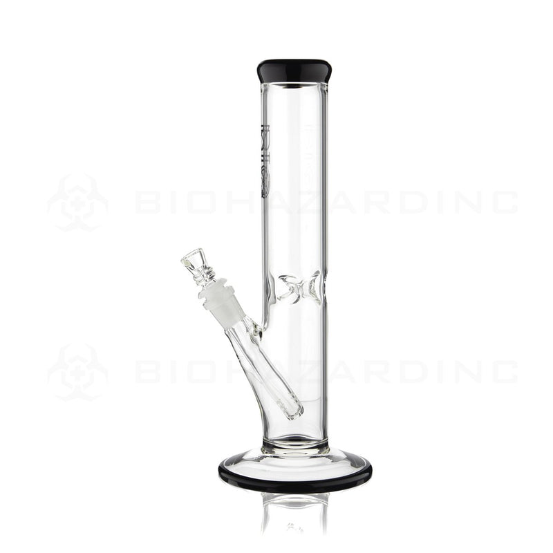 BIO Glass | 12" 50mm x 5mm Classic Straight Waterpipe | Black Trim