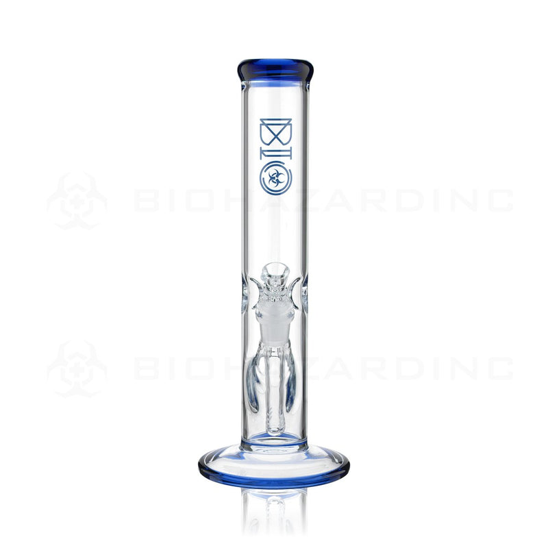 BIO Glass | 12" 50mm x 5mm Classic Straight Waterpipe | Blue Trim