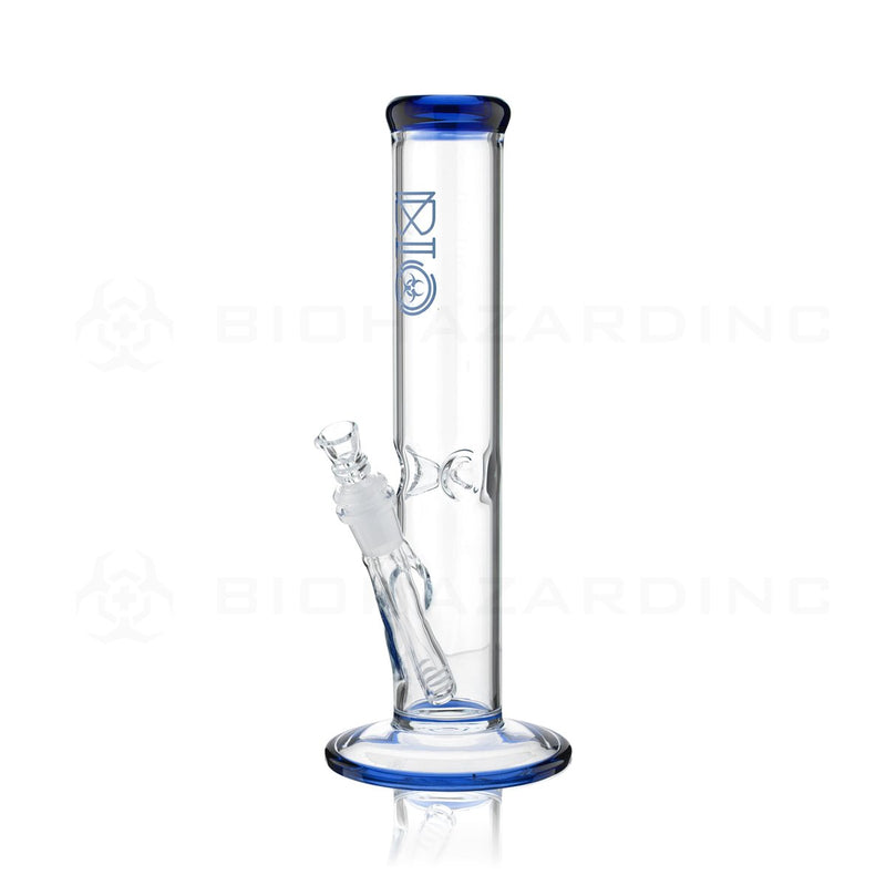 BIO Glass | 12" 50mm x 5mm Classic Straight Waterpipe | Blue Trim