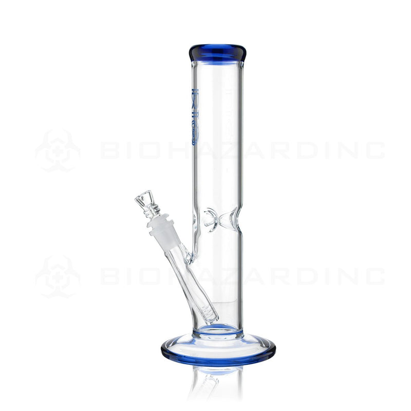 BIO Glass | 12" 50mm x 5mm Classic Straight Waterpipe | Blue Trim