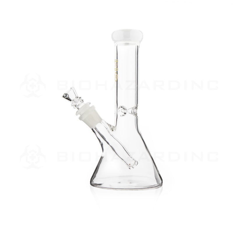 BIO Glass | 8" Classic Beaker Water Pipe | White Trim