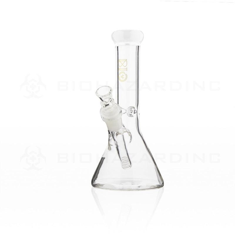 BIO Glass | 8" Classic Beaker Water Pipe | White Trim