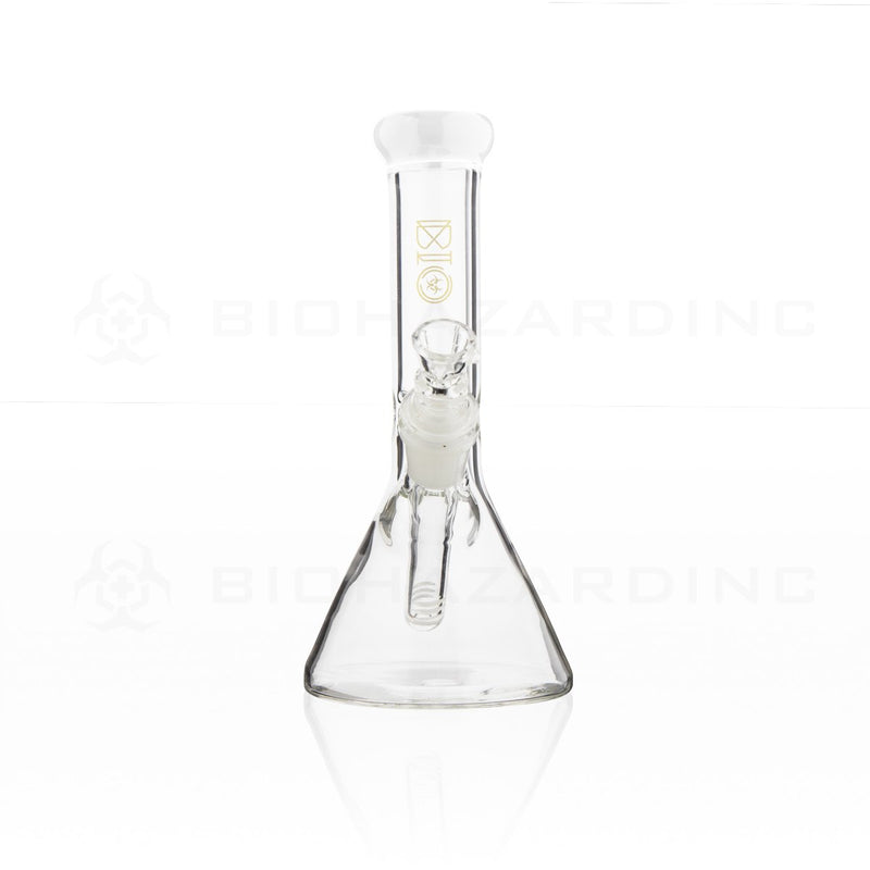 BIO Glass | 8" Classic Beaker Water Pipe | White Trim