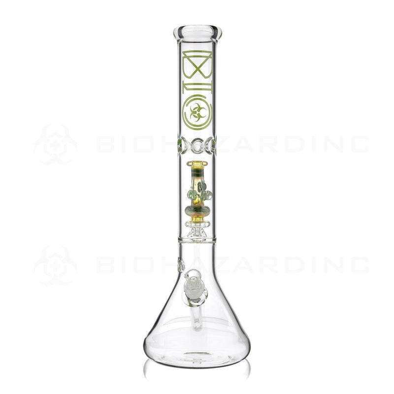 BIO Glass | 17" 50mm x 5mm Replica Mini Pipe Showerhead Perc Water Pipe | Green