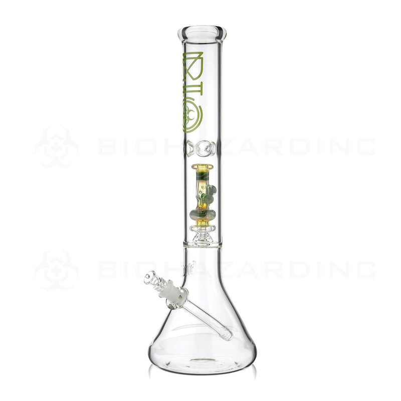 BIO Glass | 17" 50mm x 5mm Replica Mini Pipe Showerhead Perc Water Pipe | Green