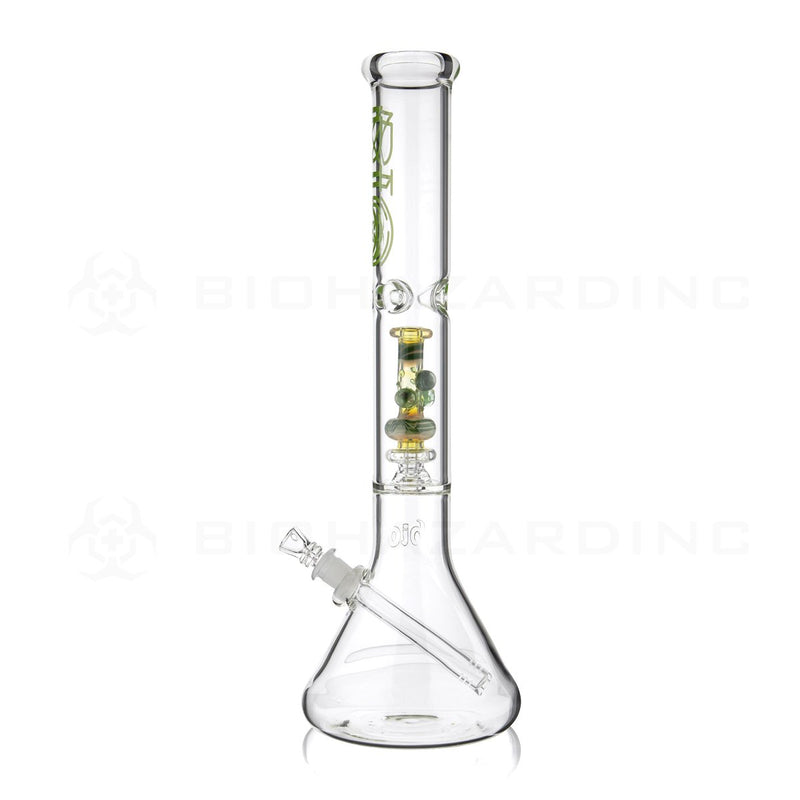 BIO Glass | 17" 50mm x 5mm Replica Mini Pipe Showerhead Perc Water Pipe | Green