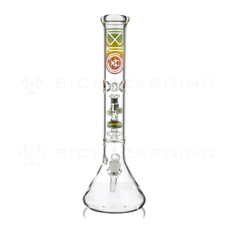 BIO Glass Beaker | 17" 50mm x 5mm Replica Mini Pipe Showerhead Perc Water Pipe | Rasta