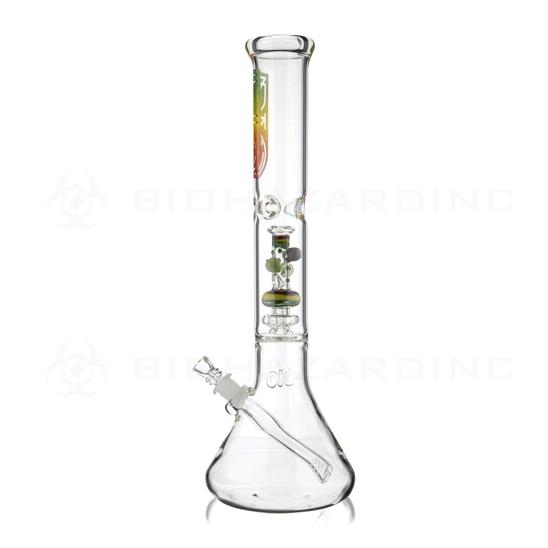 BIO Glass Beaker | 17" 50mm x 5mm Replica Mini Pipe Showerhead Perc Water Pipe | Rasta