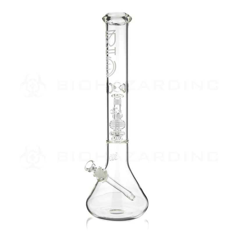 BIO Glass | 17" 50mm x 5mm Replica Mini Pipe Showerhead Perc Water Pipe | White