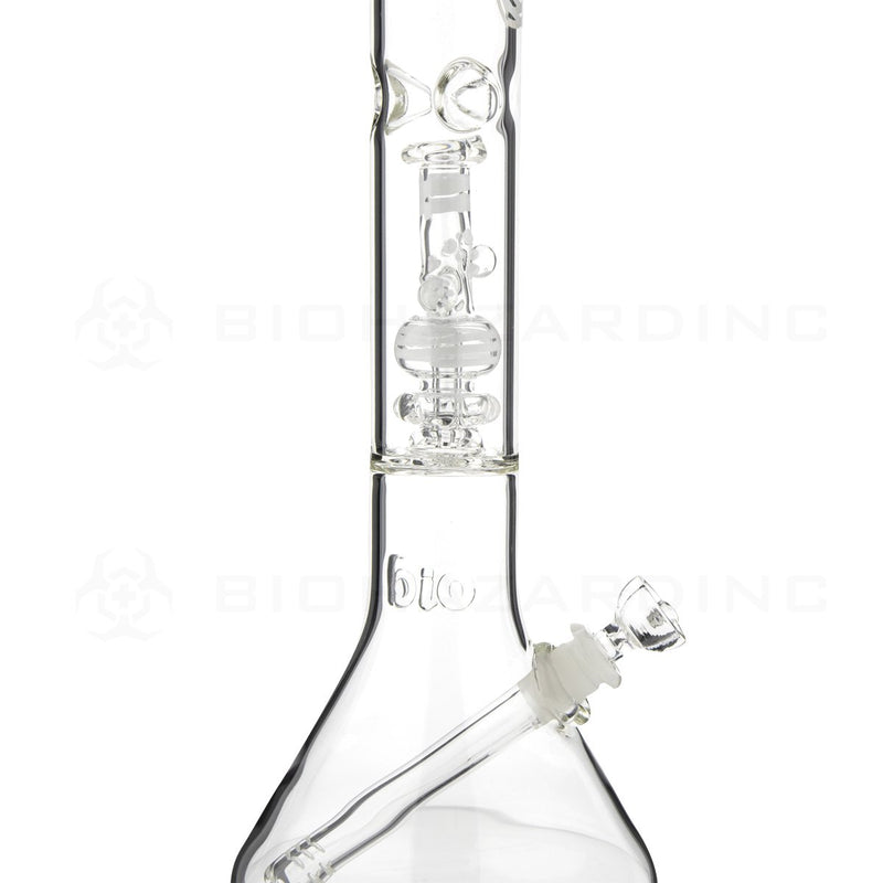 BIO Glass | 17" 50mm x 5mm Replica Mini Pipe Showerhead Perc Water Pipe | White