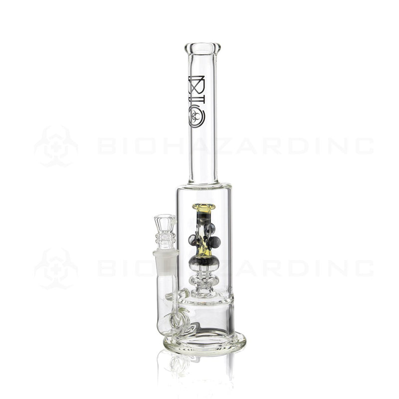 BIO Glass Stemless | 13" 65mm x 9mm Replica Mini Pipe Showerhead Perc Water Pipe | Black