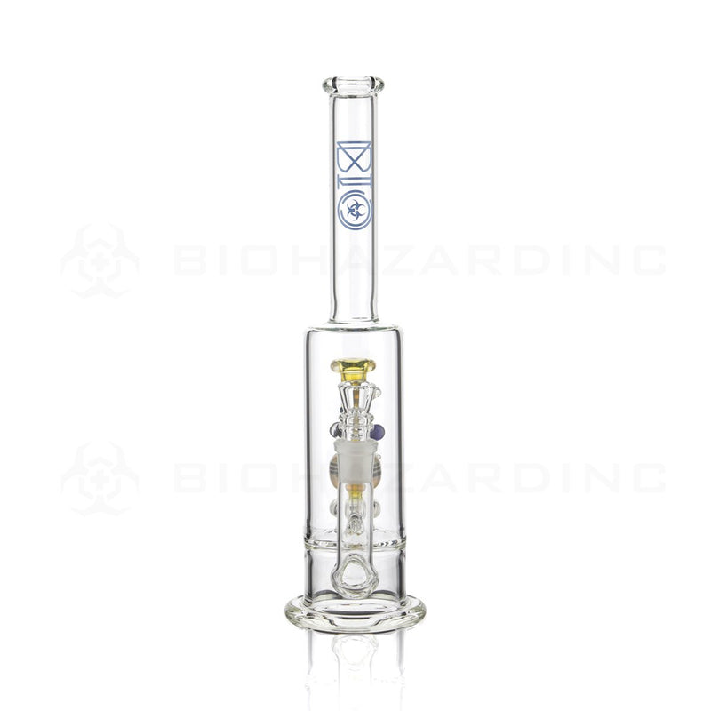 BIO Glass Stemless | 13" 65mm x 9mm Replica Mini Pipe Showerhead Perc Water Pipe | Blue