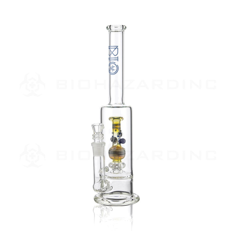 BIO Glass Stemless | 13" 65mm x 9mm Replica Mini Pipe Showerhead Perc Water Pipe | Blue