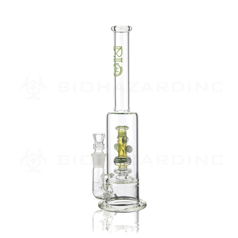 BIO Glass Stemless | 13" 65mm x 9mm Replica Mini Pipe Showerhead Perc Water Pipe | Green