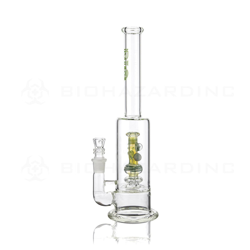 BIO Glass Stemless | 13" 65mm x 9mm Replica Mini Pipe Showerhead Perc Water Pipe | Green