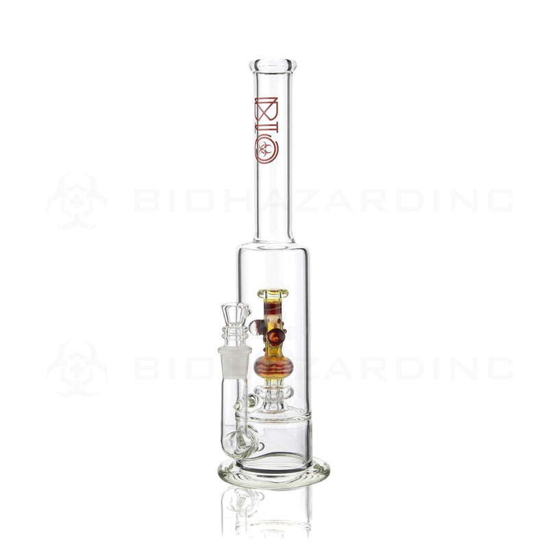 BIO Glass Stemless | 13" 65mm x 9mm Replica Mini Pipe Showerhead Perc Water Pipe | Red