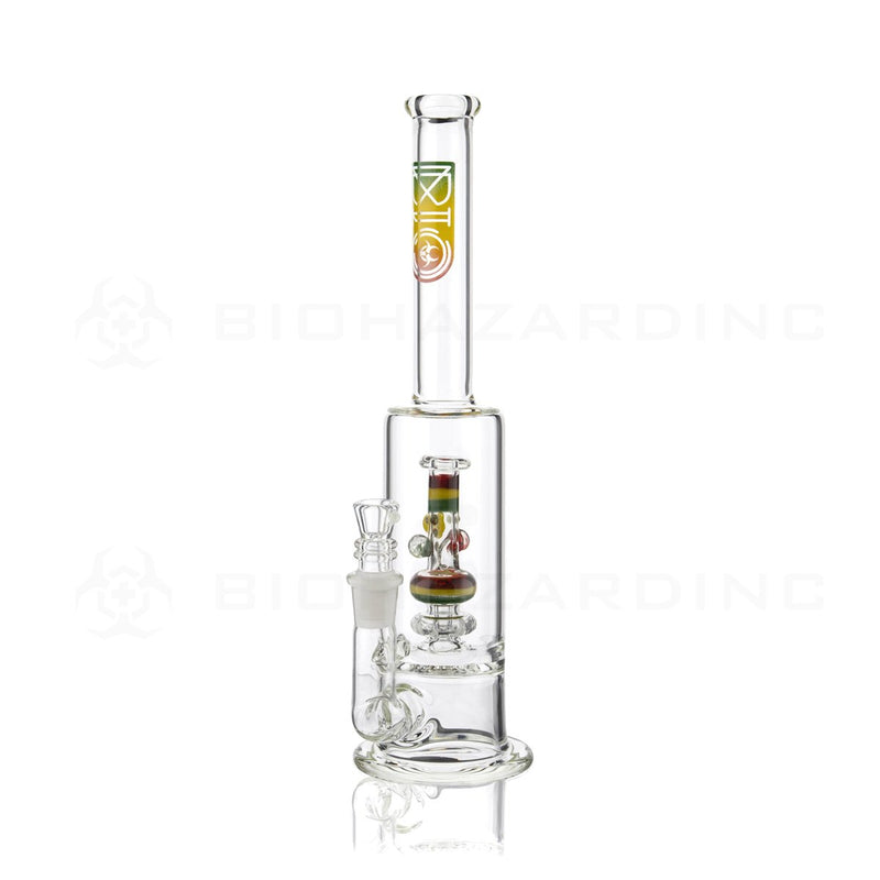 BIO Glass Stemless | 13" 65mm x 9mm Replica Mini Pipe Showerhead Perc Water Pipe | Rasta