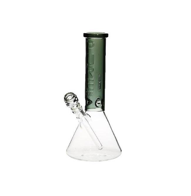 PURE Glass | 12" 50mm x 5mm Insight Beaker Water Pipe | Smoke Black