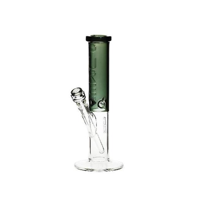 PURE Glass | 12" 50mm x 5mm Insight Straight Water Pipe | Smoke Black