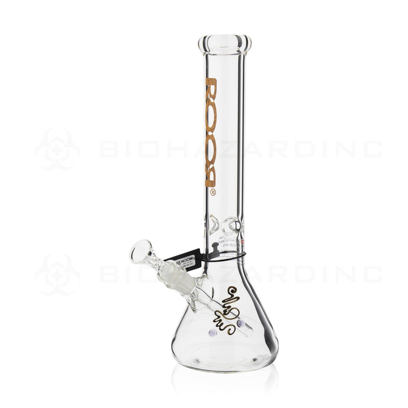 RooR® | 14" 45mm x 5mm Classic Beaker Waterpipe | Wood Logo