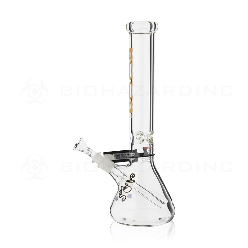 RooR® | 14" 45mm x 5mm Classic Beaker Waterpipe | Wood Logo