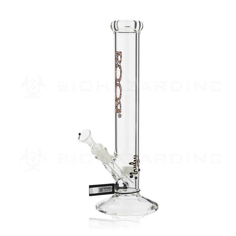 RooR® | 14" 50mm x 5mm Classic Straight Water Pipe | Cheetah Logo