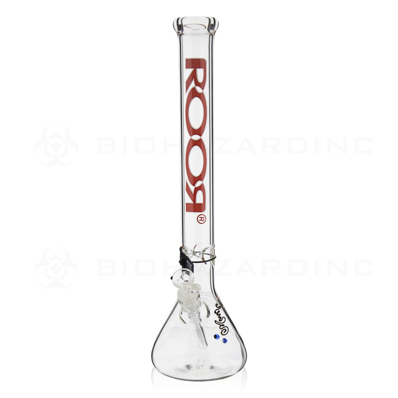 RooR® | 18" 45mm x 5mm Classic Beaker Waterpipe | Red & White Logo