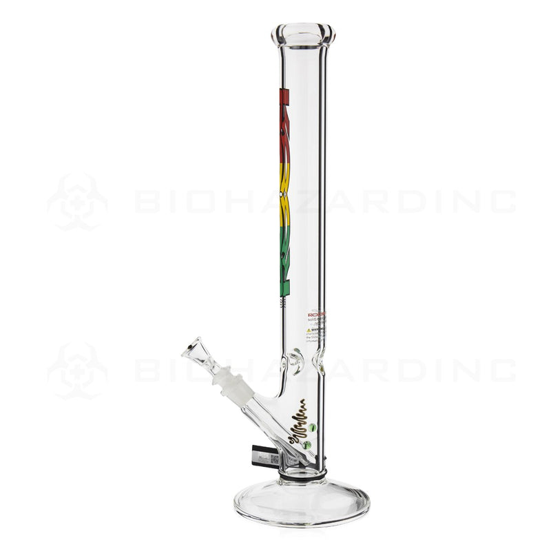 RooR® | 18" 45mm x 5mm Classic Straight Water Pipe | Rasta Logo