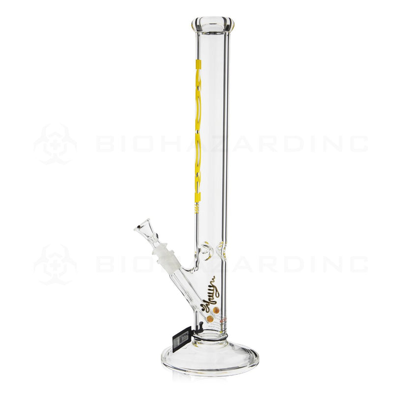 RooR® | 18" 45mm x 5mm Classic Straight Water Pipe | Yellow Logo