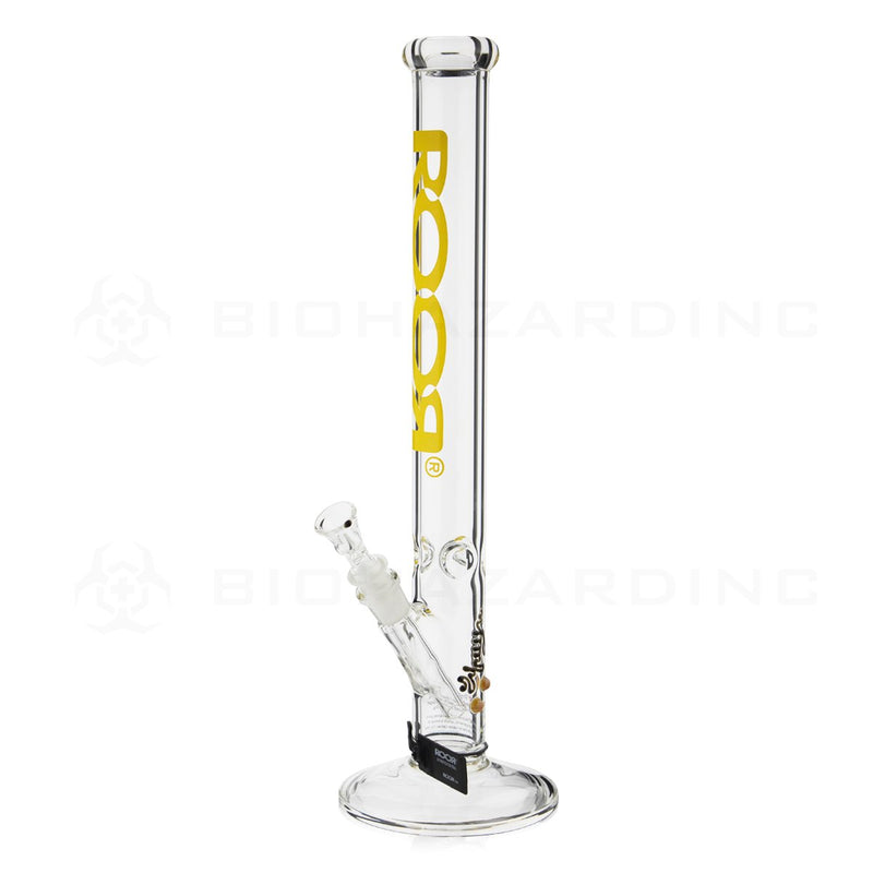 RooR® | 18" 45mm x 5mm Classic Straight Water Pipe | Yellow Logo