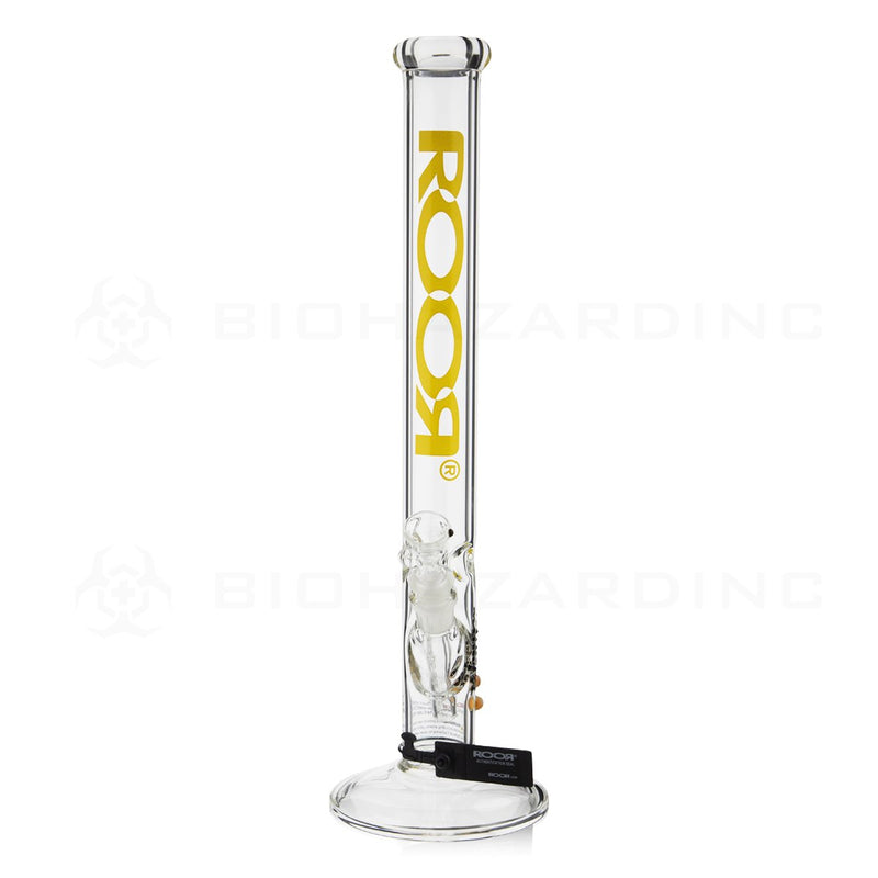 RooR® | 18" 45mm x 5mm Classic Straight Water Pipe | Yellow Logo